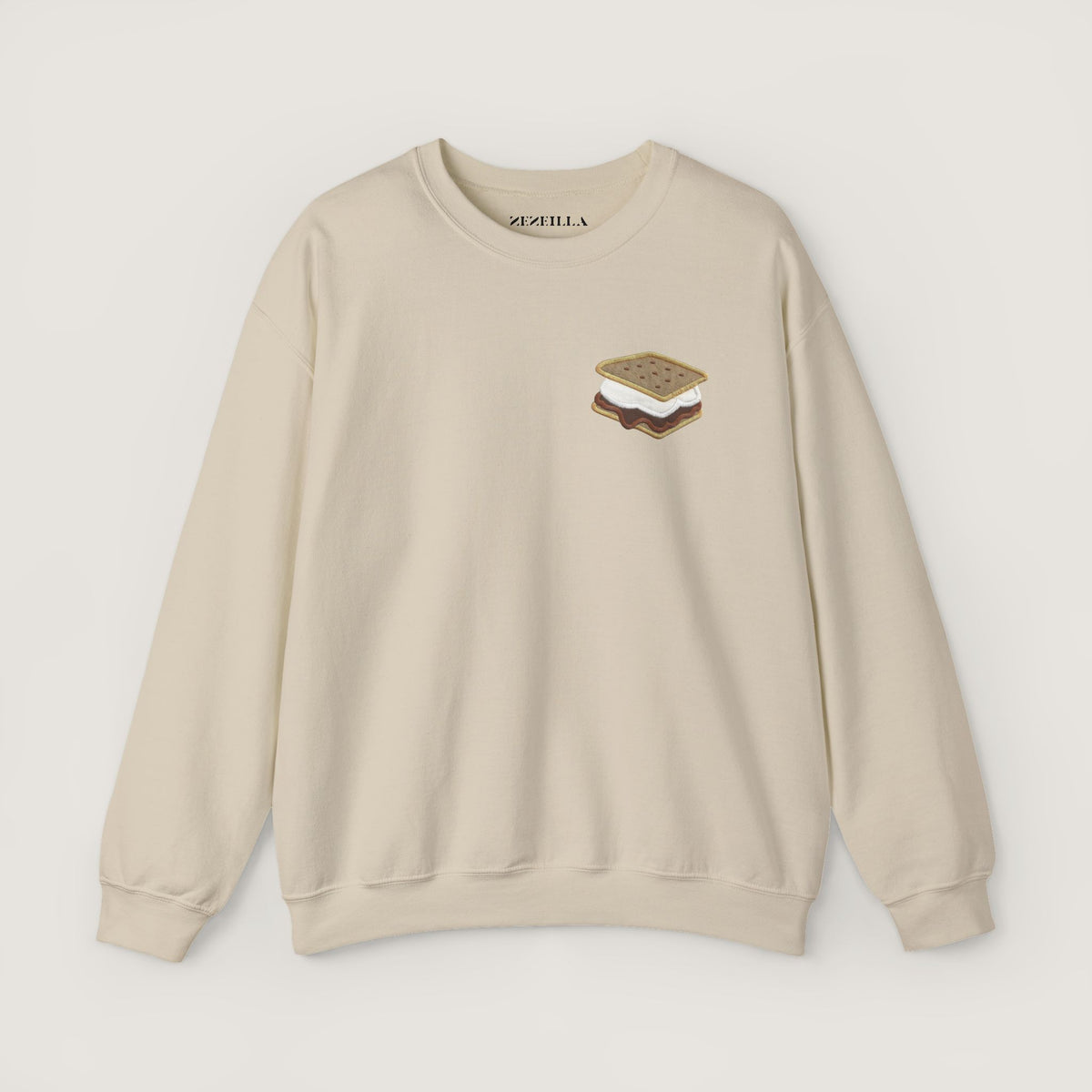 Marshmallow Bisküvi Baskılı Unisex Sweatshirt