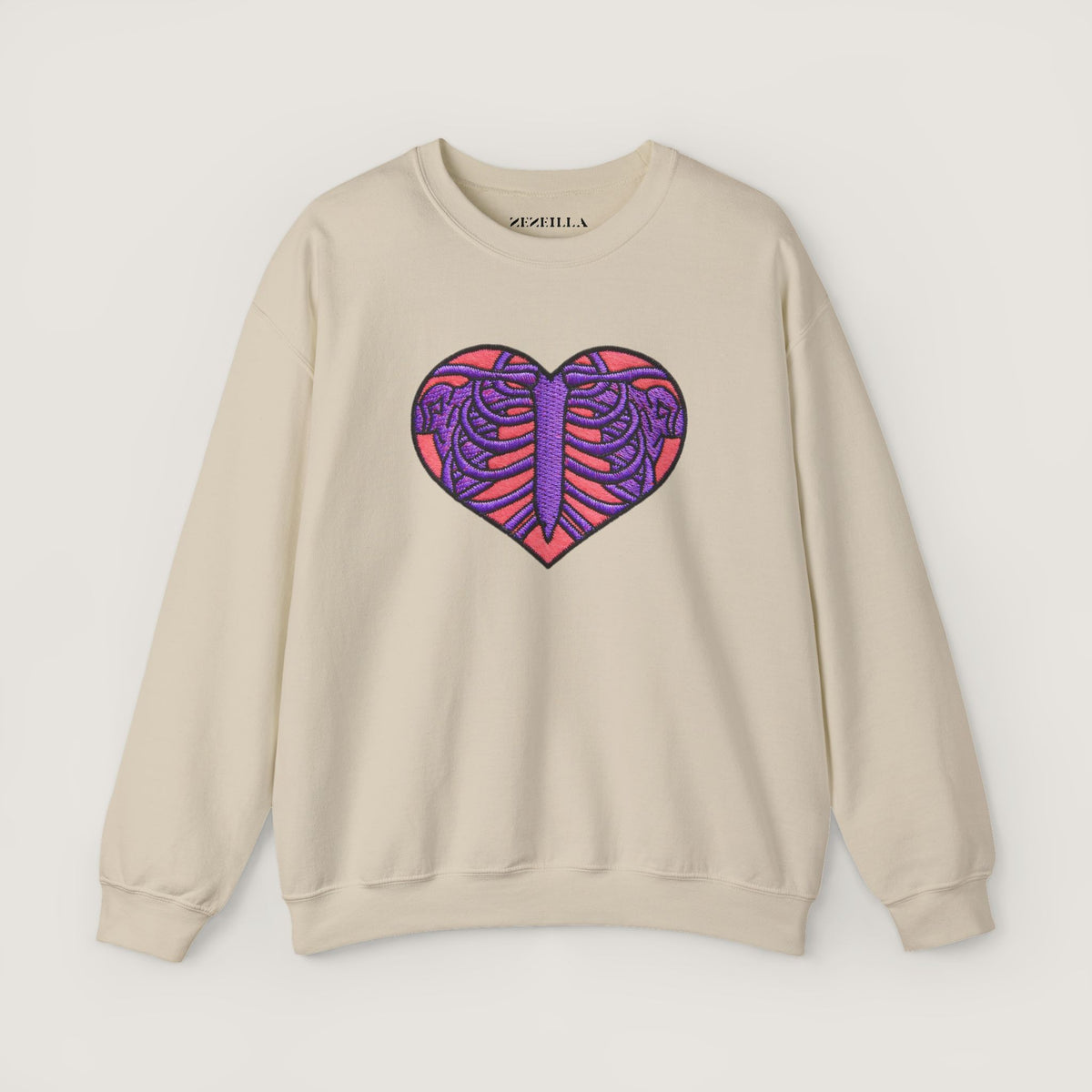 Anatomik Kalp Baskılı Unisex Sweatshirt